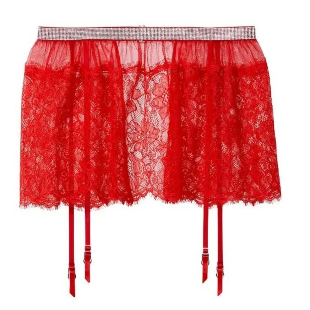 NWT VICTORIA’S SECRET LACE GARTER SKIRT, XS/S
